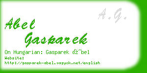 abel gasparek business card